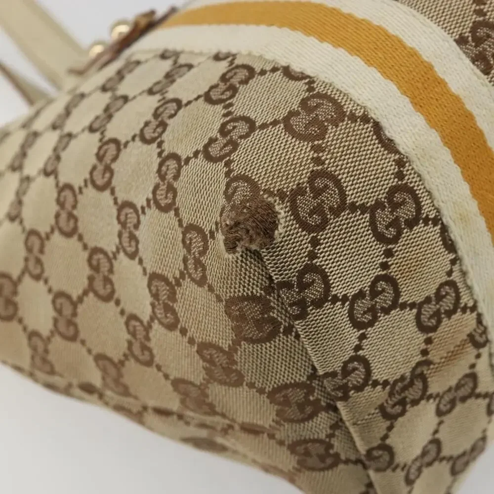 Gucci GG Canvas Web Tote Beige